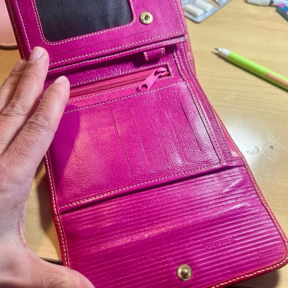 Hand painted Colorful Leather Women's wallet - Picture 3 of 3